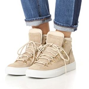 Diemme Marostica Nude Suede Mid Sneakers - Size 41
